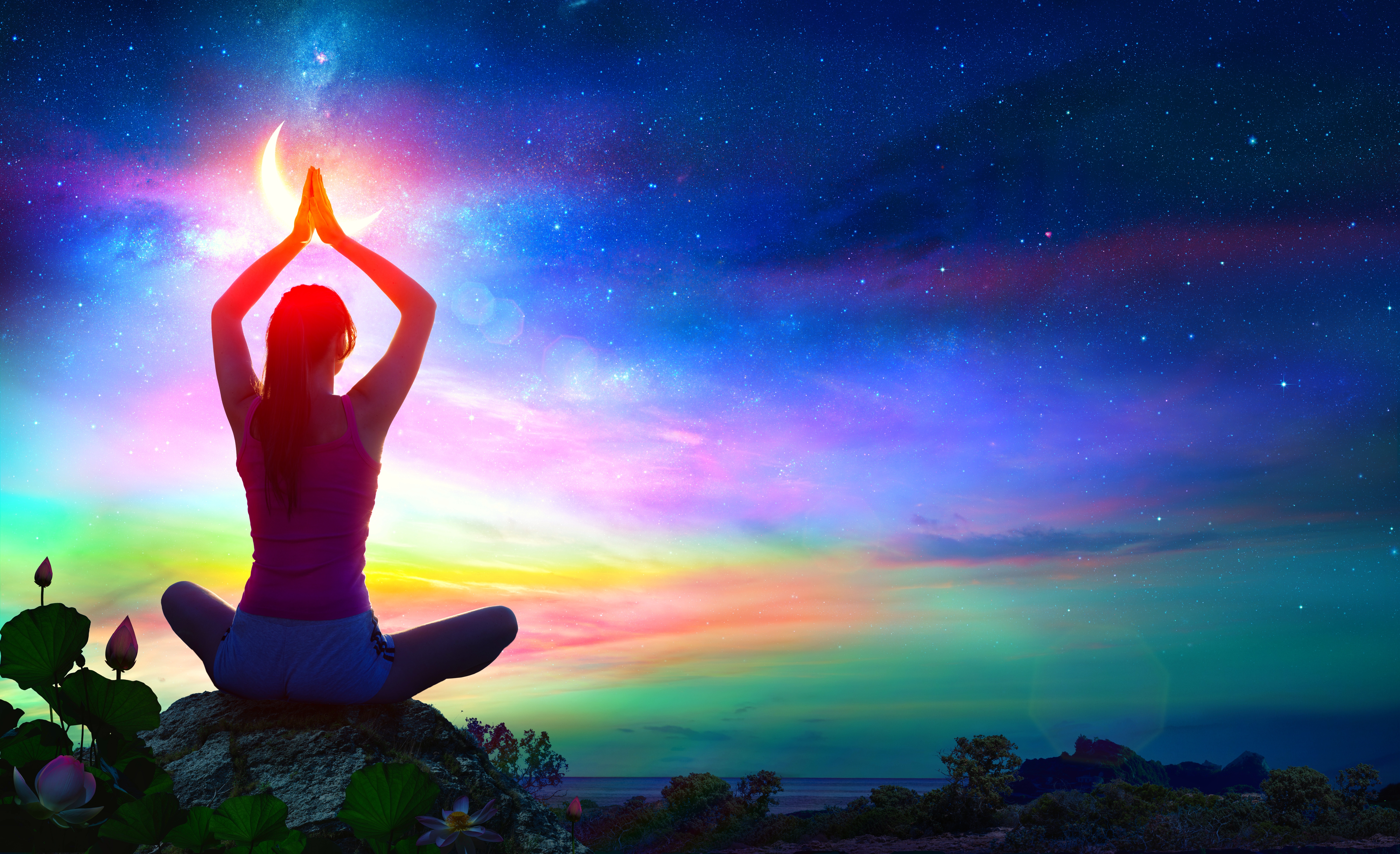 Canva-Woman-Doing-Yoga-Spiritual-Contemplation-03 Значения йоги для разума, тела и духа